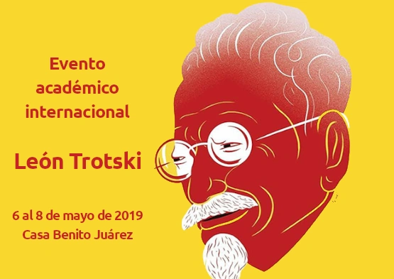 Cartaz do 1º Encontro Internacional Leon Trótski, em maio de 2019 em Havana (Cuba).
